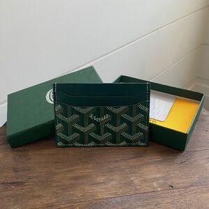 Green goyard wallet